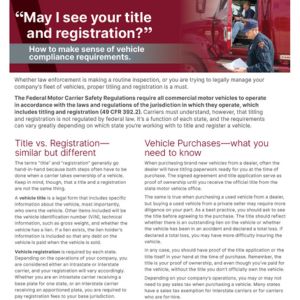 FREE Title & Registration Compliance Brief