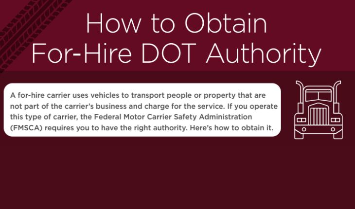 How to Obtain DOT Authority Infographic